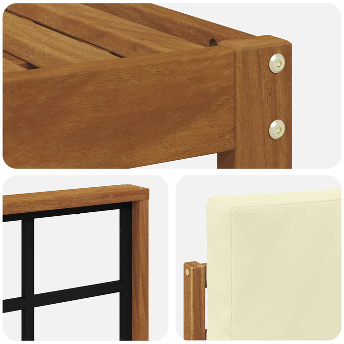 Set de canapele de exterior cu pernă 5 pcs Natural și Crem - WALTI WALTI