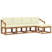 Set de canapele de exterior cu pernă 5 pcs Natural și Crem - WALTI WALTI