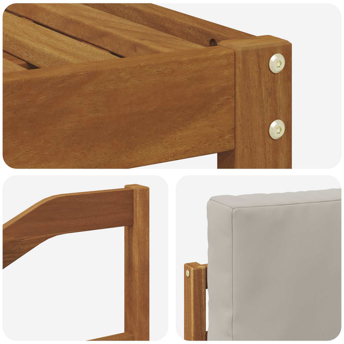 Set de canapele de exterior 5 pcs Gri natural și deschis - WALTI WALTI