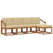 Set de canapele de exterior cu pernă 5 pcs Natural și Bej - WALTI WALTI