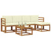 Set de canapele de exterior cu pernă 6 pcs Natural și Crem - WALTI WALTI
