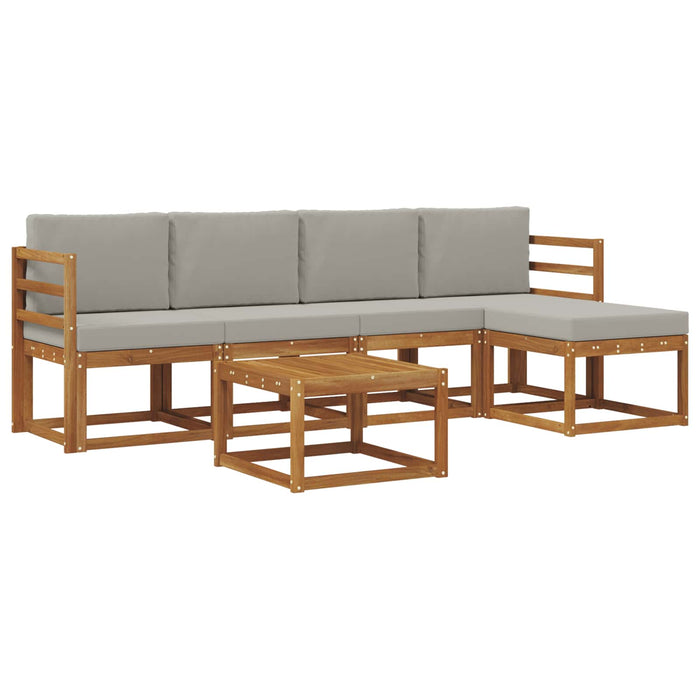 Set de canapele de exterior 6 pcs Gri natural și deschis - WALTI WALTI