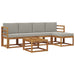 Set de canapele de exterior 6 pcs Gri natural și deschis - WALTI WALTI