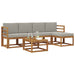Set de canapele de exterior 6 pcs Gri natural și deschis - WALTI WALTI