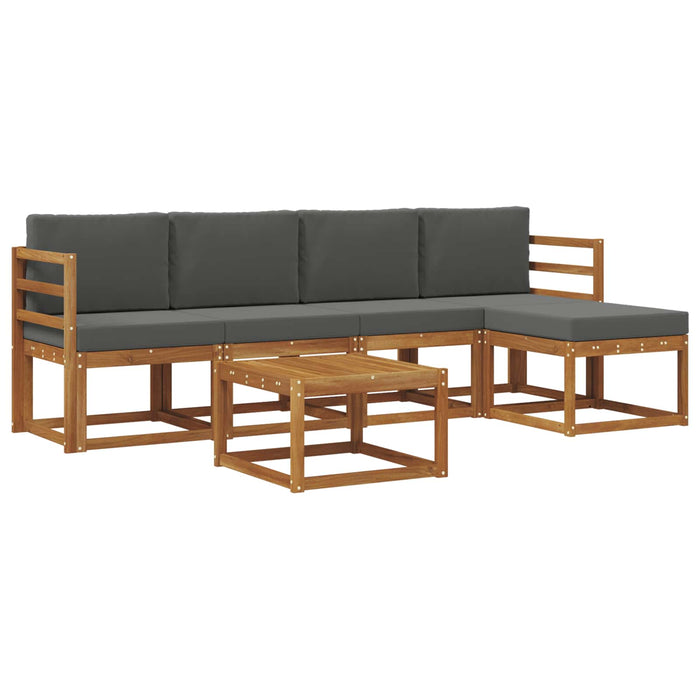 Set de canapele de exterior cu pernă 6 pcs Natural și Antracit - WALTI WALTI