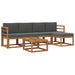 Set de canapele de exterior cu pernă 6 pcs Natural și Antracit - WALTI WALTI
