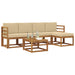 Set de canapele de exterior cu pernă 6 pcs Natural și Bej - WALTI WALTI