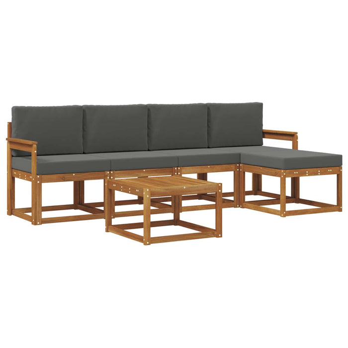 Set de canapele de exterior cu pernă 6 pcs Natural și Antracit - WALTI WALTI
