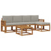 Set de canapele de exterior 6 pcs Gri natural și deschis - WALTI WALTI