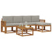 Set de canapele de exterior 6 pcs Gri natural și deschis - WALTI WALTI
