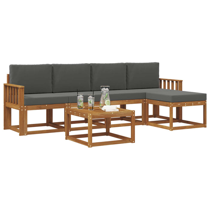 Set de canapele de exterior cu pernă 6 pcs Natural și Antracit - WALTI WALTI