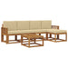 Set de canapele de exterior cu pernă 6 pcs Natural și Bej - WALTI WALTI