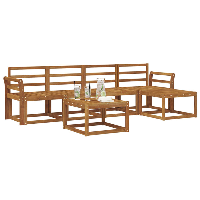 Set de canapele de exterior 6 pcs natural Lemn Solid de Acacia WALTI