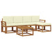 Set de canapele de exterior cu pernă 6 pcs Natural și Crem - WALTI WALTI