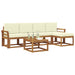 Set de canapele de exterior cu pernă 6 pcs Natural și Crem - WALTI WALTI