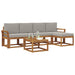 Set de canapele de exterior 6 pcs Gri natural și deschis - WALTI WALTI