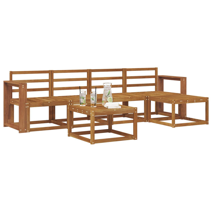 Set de canapele de exterior 6 pcs natural Lemn Solid de Acacia WALTI