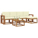 Set de canapele de exterior cu pernă 6 pcs Natural și Crem - WALTI WALTI