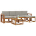 Set de canapele de exterior 6 pcs Gri natural și deschis - WALTI WALTI