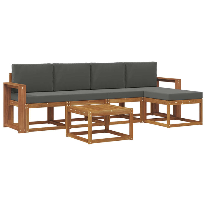 Set de canapele de exterior cu pernă 6 pcs Natural și Antracit WALTI