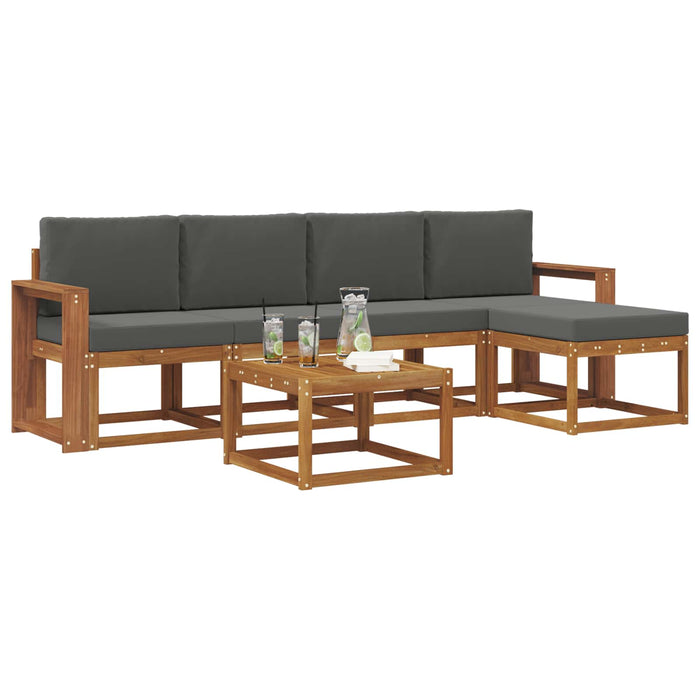 Set de canapele de exterior cu pernă 6 pcs Natural și Antracit WALTI