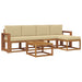 Set de canapele de exterior cu pernă 6 pcs Natural și Bej - WALTI WALTI