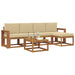 Set de canapele de exterior cu pernă 6 pcs Natural și Bej - WALTI WALTI