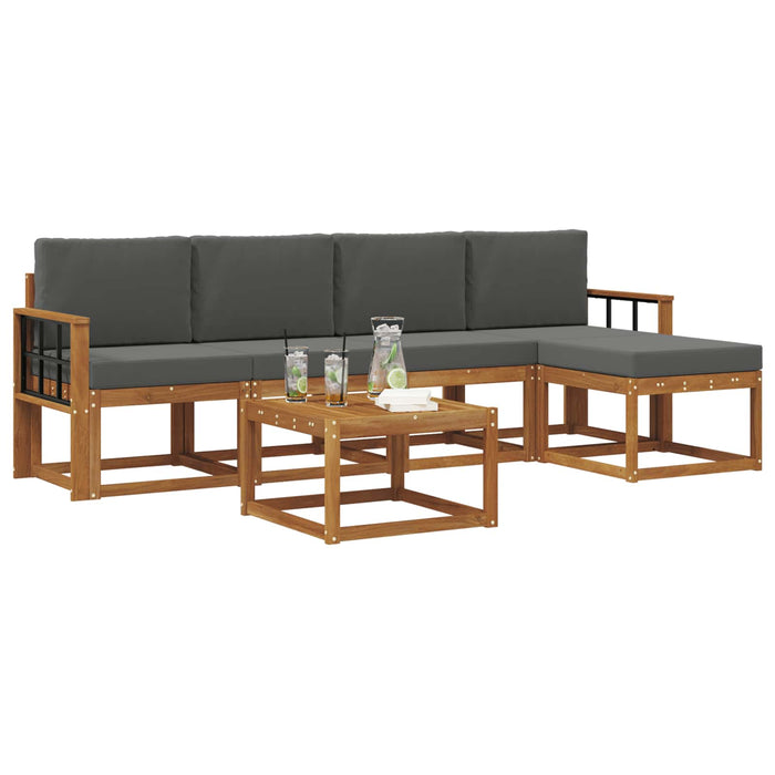 Set de canapele de exterior cu pernă 6 pcs Natural și Antracit - WALTI WALTI