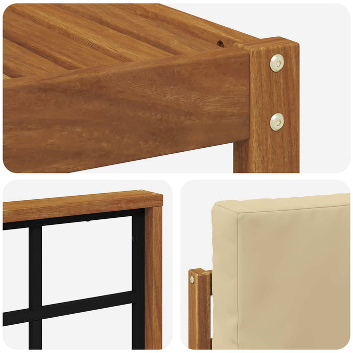 Set de canapele de exterior cu pernă 6 pcs Natural și Bej - WALTI WALTI