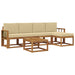 Set de canapele de exterior cu pernă 6 pcs Natural și Bej - WALTI WALTI