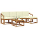 Set de canapele de exterior cu pernă 6 pcs Natural și Crem - WALTI WALTI