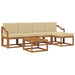 Set de canapele de exterior cu pernă 6 pcs Natural și Bej - WALTI WALTI