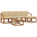Set de canapele de exterior cu pernă 6 pcs Natural și Bej - WALTI WALTI