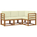 Set de canapele de exterior cu pernă 4 pcs Natural și Crem - WALTI WALTI