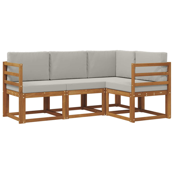 Set de canapele de exterior 4 pcs Gri natural și deschis - WALTI WALTI