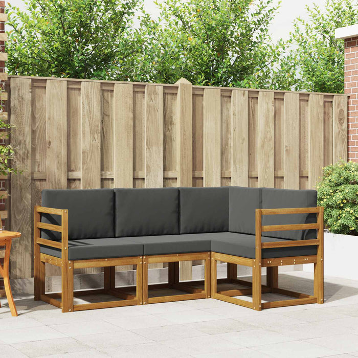 Set de canapele de exterior cu pernă 4 pcs Natural și Antracit - WALTI WALTI