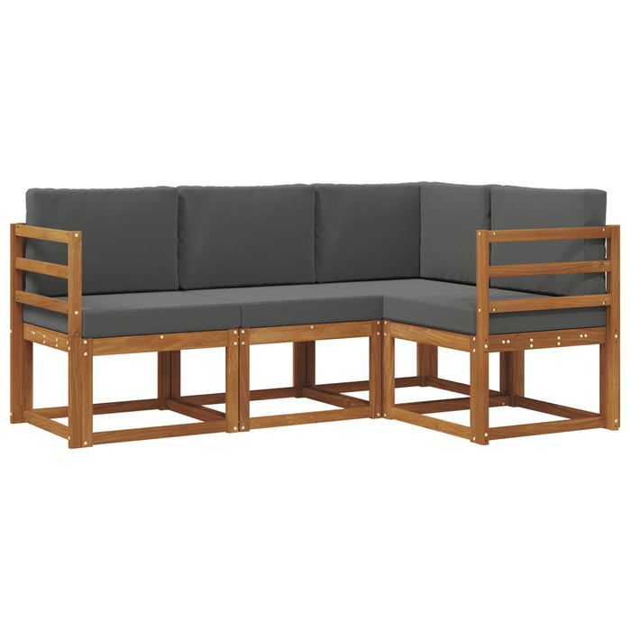 Set de canapele de exterior cu pernă 4 pcs Natural și Antracit - WALTI WALTI