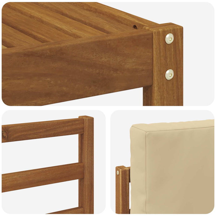 Set de canapele de exterior cu pernă 4 pcs Natural și Bej - WALTI WALTI