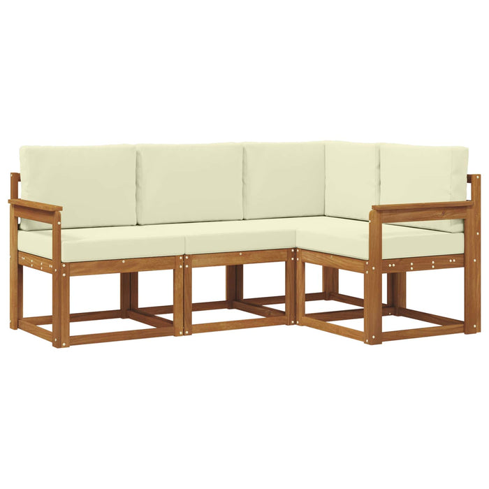 Set de canapele de exterior cu pernă 4 pcs Natural și Crem - WALTI WALTI