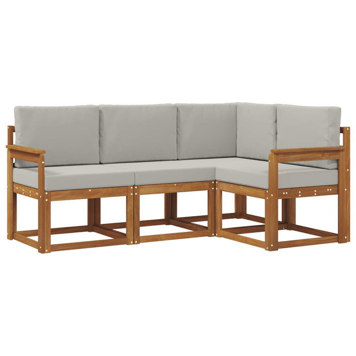 Set de canapele de exterior 4 pcs Gri natural și deschis - WALTI WALTI