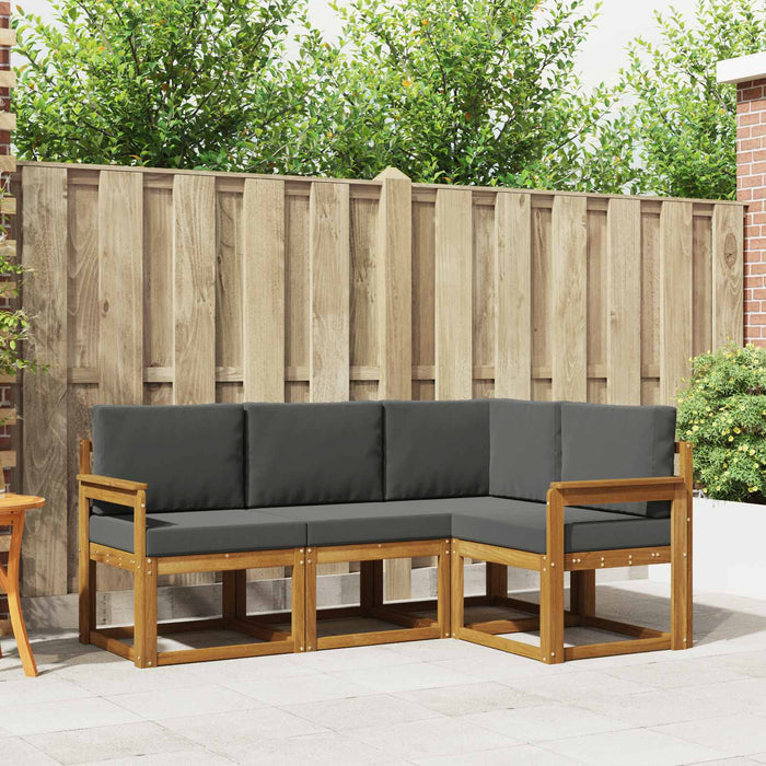 Set de canapele de exterior cu pernă 4 pcs Natural și Antracit - WALTI WALTI