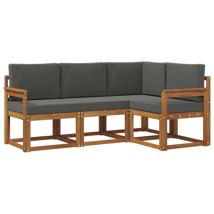 Set de canapele de exterior cu pernă 4 pcs Natural și Antracit - WALTI WALTI