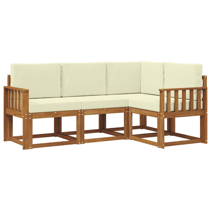 Set de canapele de exterior cu pernă 4 pcs Natural și Crem - WALTI WALTI