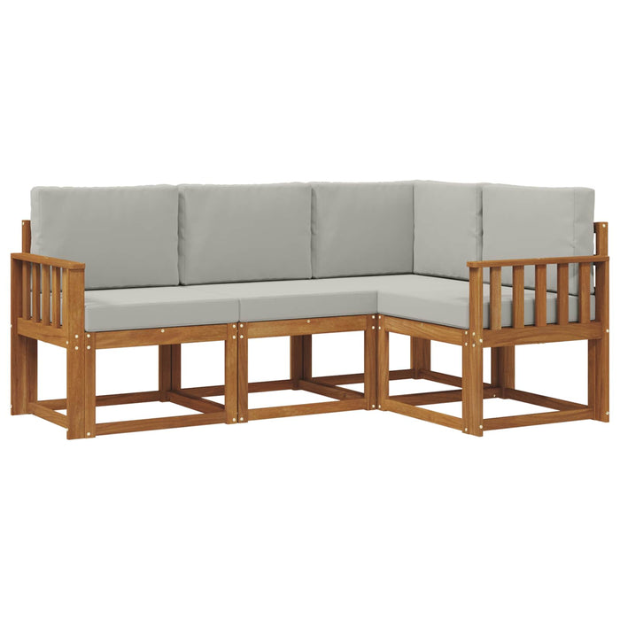 Set de canapele de exterior 4 pcs Gri natural și deschis - WALTI WALTI