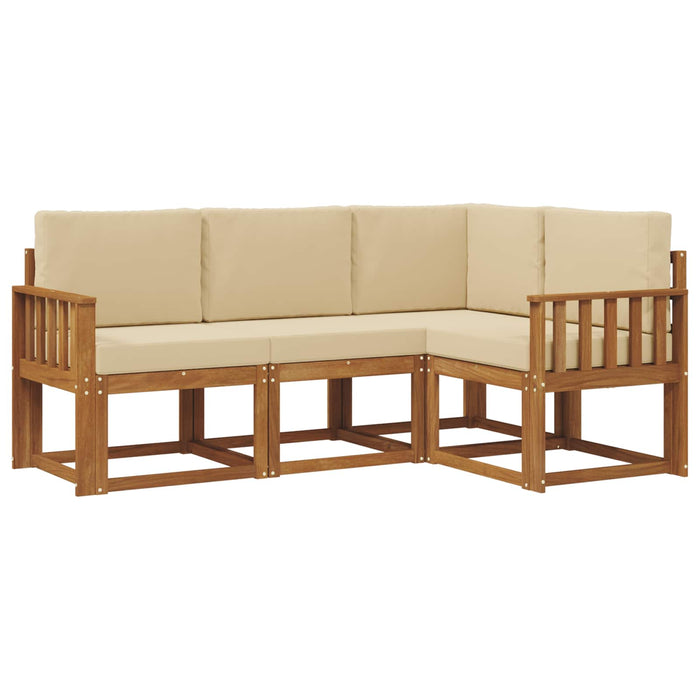 Set de canapele de exterior cu pernă 4 pcs Natural și Bej - WALTI WALTI