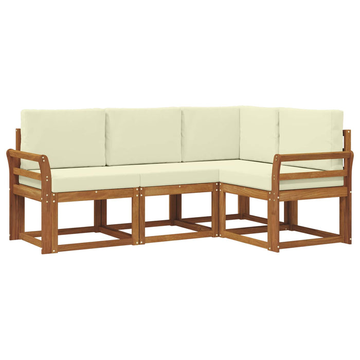 Set de canapele de exterior cu pernă 4 pcs Natural și Crem - WALTI WALTI