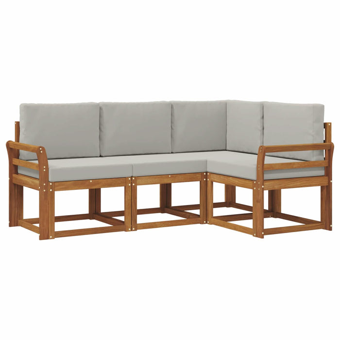 Set de canapele de exterior 4 pcs Gri natural și deschis - WALTI WALTI
