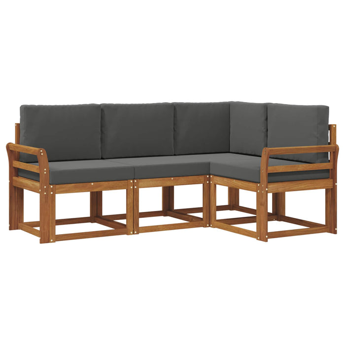 Set de canapele de exterior cu pernă 4 pcs Natural și Antracit - WALTI WALTI