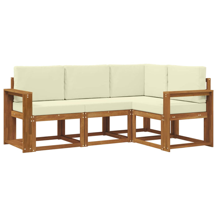 Set de canapele de exterior cu pernă 4 pcs Natural și Crem - WALTI WALTI