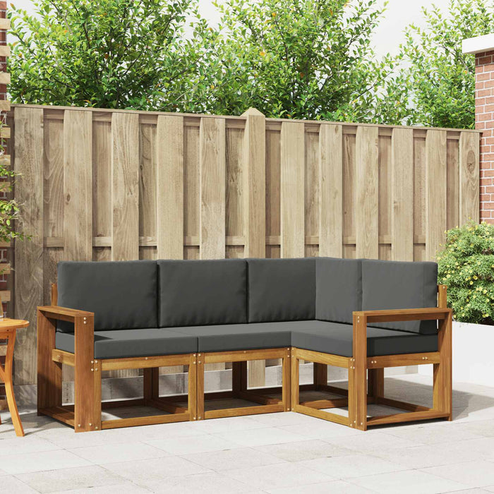 Set de canapele de exterior cu pernă 4 pcs Natural și Antracit - WALTI WALTI